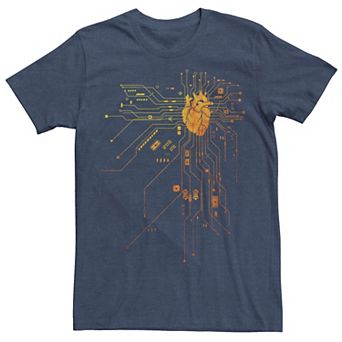 Men's Support Life Heart Circuits Graphic Tee