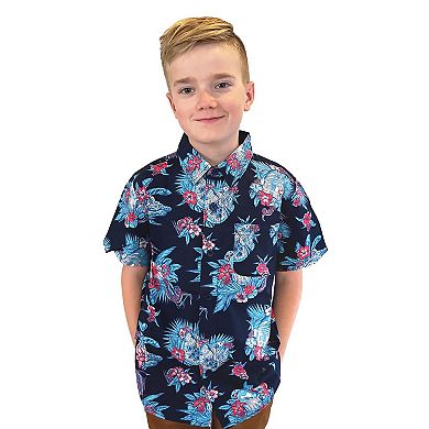 Boys Star Wars R2-D2 Millennium Falcon Floral Bouquet Button-Up Graphic Tee