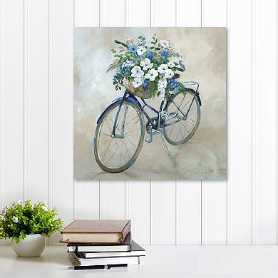 COURTSIDE MARKET Bluebird Bike Canvas Wall Art