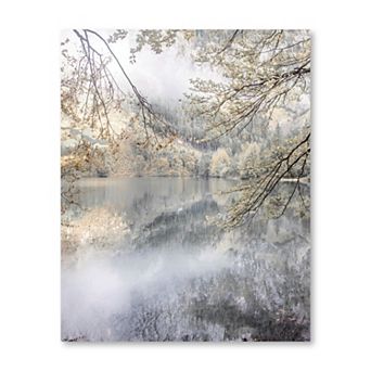 COURTSIDE MARKET Mist On The Lake Canvas Wall Art