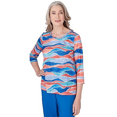 Petite Alfred Dunner Beach Wave Top
