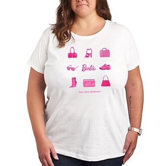 Plus Size Barbie Grid Doll Graphic Tee