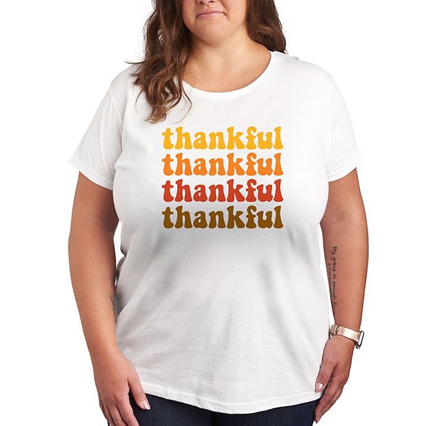 plus size thankful shirt