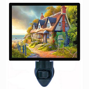 Decorative Photo Night Light. English Cottage.