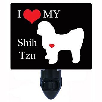 I Heart My Shih-tzu. Dog Decorative Photo Night Light.