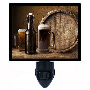 Beer And Keg. Decorative Photo Night Light.