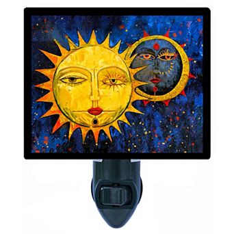 Heavenly Pair Night Light Sun and Moon Celestial Home Decor Lamp + Free Insert