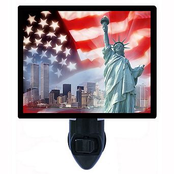 Patriotic New York. Decorative Photo Night Light.