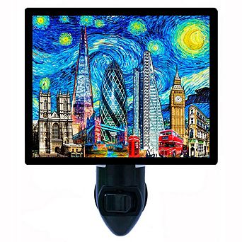 London Starry Night. Van Gogh Decorative Photo Night Light.