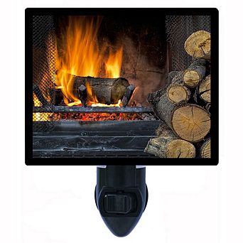 Fireplace. Decorative Photo Night Light.