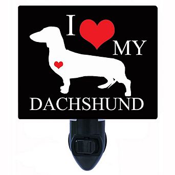 I Heart My Dachshund. Dog Decorative Photo Night Light.