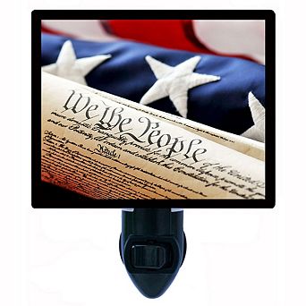 We The People. Patriotic Decorative Photo Night Light.