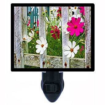 Wild Cosmos. Flower Decorative Photo Night Light.