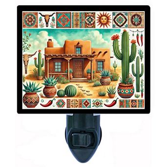 Southwest Oasis Night Light Southwestern Desert Home Decor Lamp + Free Insert