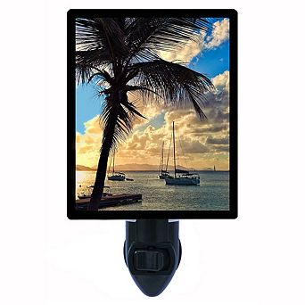 End Of Day. Tropical Decorative Photo Night Light.
