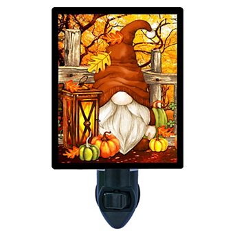 Gnome Decorative Photo Night Light. Fall Gnome.