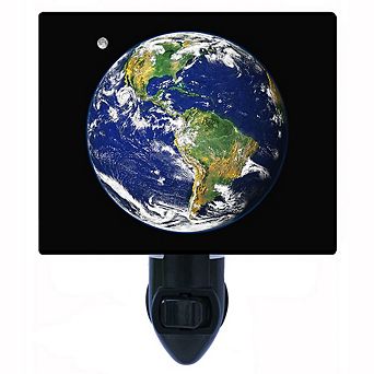 Blue Marble. Space Decorative Photo Night Light.