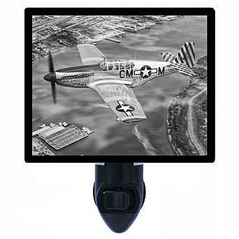 North American P-51. Airplane Decorative Photo Night Light.