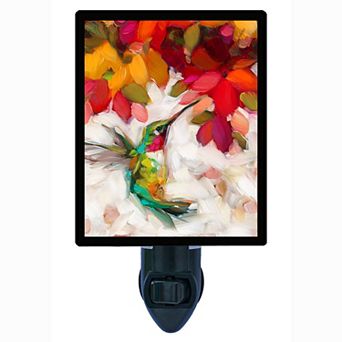 Decorative Photo Night Light. Hummingbirds Summer.