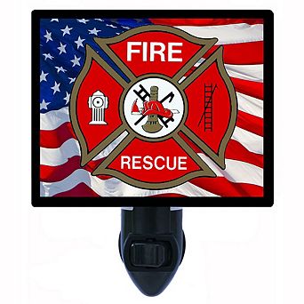 Fire Rescue. Decorative Photo Night Light.