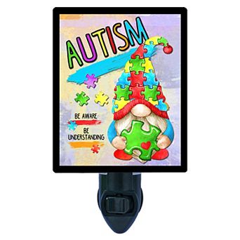 Gnome Decorative Photo Night Light. Autism Gnome.