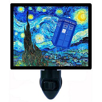 Dr. Who Starry Night. Van Gogh Decorative Photo Night Light.