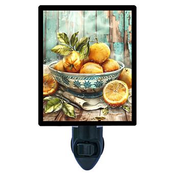 Retro Lemons Night Light Vintage Kitchen Fruit Decor Lamp + Free Insert