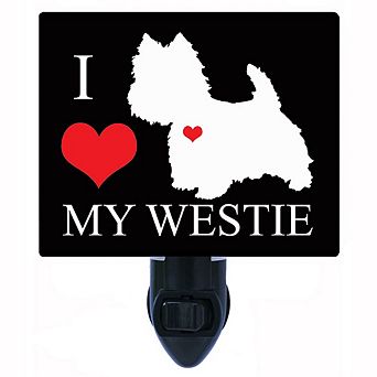 I Heart My Westie. Dog Decorative Photo Night Light.