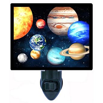 Our Planets Night Light Colorful Solar System Design with Earth & Planets + Free Insert
