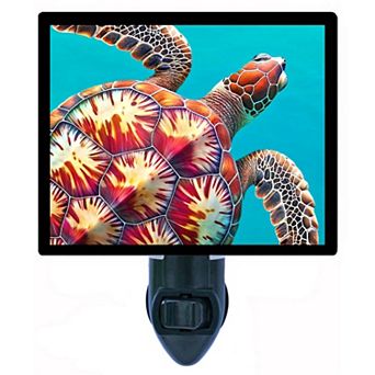Turtle Dream Night Light Colorful Sea Turtle Ocean Art Décor + Free Insert