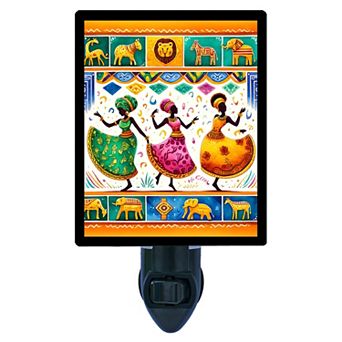 Joyful Dance of Unity Night Light African Culture Art Home Decor Lamp + Free Insert