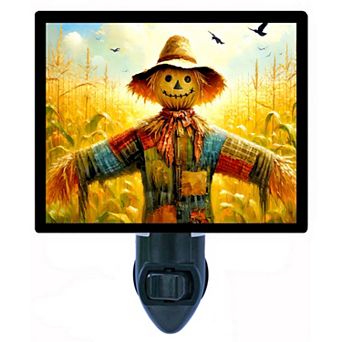 Golden Guardian Night Light Harvest Scarecrow Fall Decor + Free Insert
