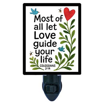 Most of All Night Light Inspirational Bible Verse Colossians 3:14 + Free Insert