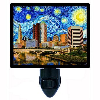 Columbus Starry Night. Van Gogh Decorative Photo Night Light.