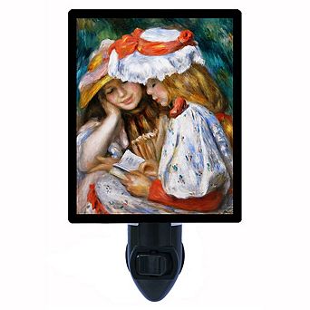 Two Girls Reading. Old Maters Decorative Photo Night Light.