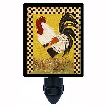 Yellow Rooster. Kitchen Decorative Photo Night Light.