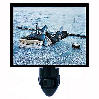 Pond Hockey. Decorative Photo Night Light.