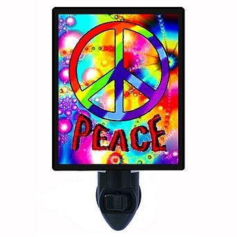 Peace Sign. Decorative Photo Night Light.