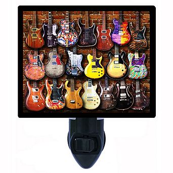 Graphic Guitars Electrics. Decorative Photo Night Light.