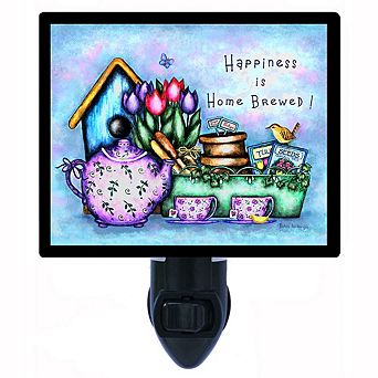 Happiness Is Home Brewed. Kitchen Decorative Photo Night Light.