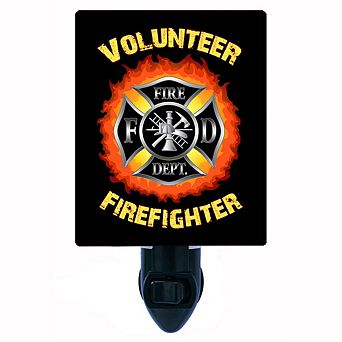 Volunteer Firefighter. Decorative Photo Night Light.