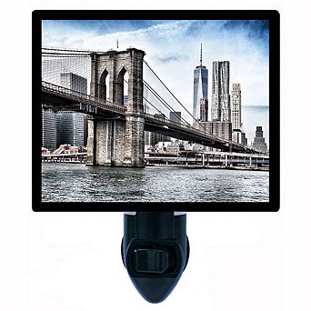 Brooklyn Bridge Skyline. New York City Decorative Photo Night Light.