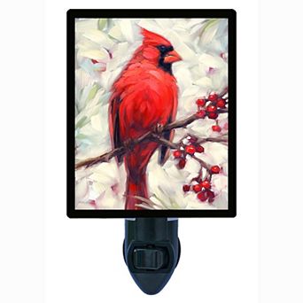 Decorative Photo Night Light. Painted Red.