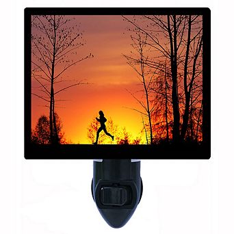 Running Woman. Decorative Photo Night Light.
