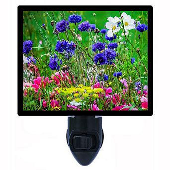 Meadow Flowers. Decorative Photo Night Light.