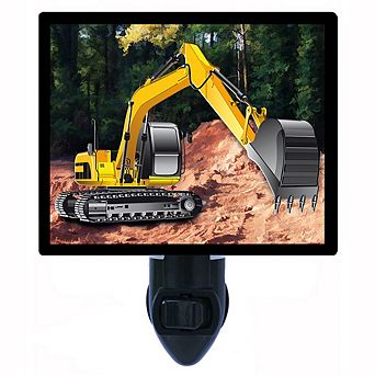 Crawler-Excavator. Decorative Photo Night Light.
