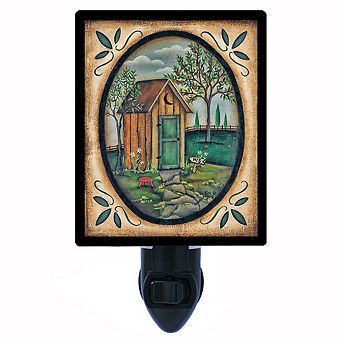 Outhouse. Bathroom Decorative Photo Night Light.