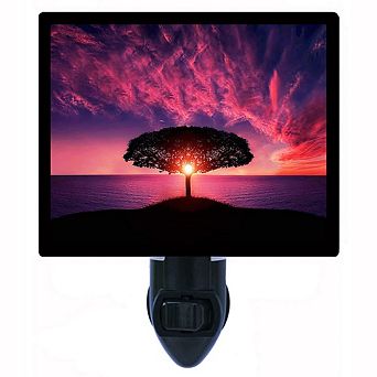 Amazing Sunset. Decorative Photo Night Light.