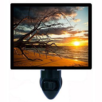 The End. Sunset Decorative Photo Night Light.