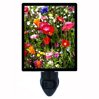 Flower Field. Decorative Photo Night Light.